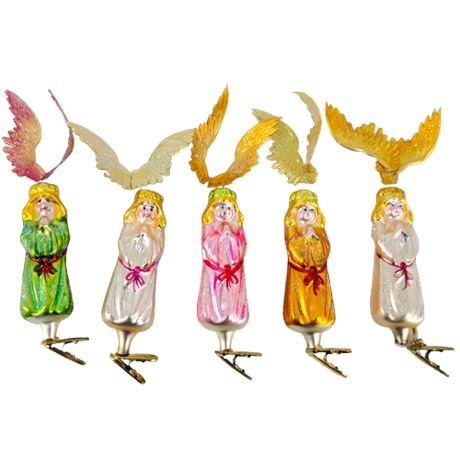Christopher Radko Clip-on "Wings and a Prayer" Angel Ornaments
