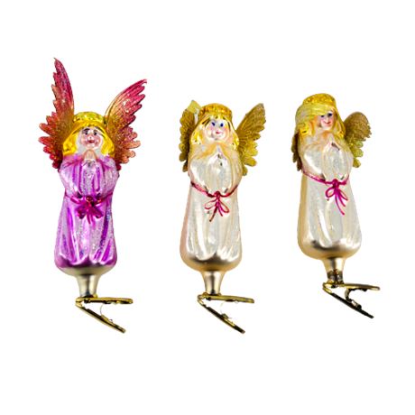 Christopher Radko Clip-on "Wings and a Prayer" Angel Ornaments