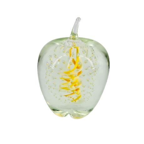 Carl Kraft Handblown Glass Apple Paper Weight