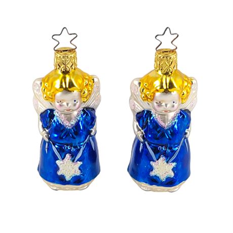 Vintage Blue Angel Ornaments