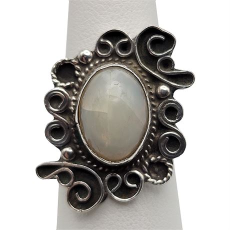 Jose Luis Flores Sterling Silver Moonstone Ring