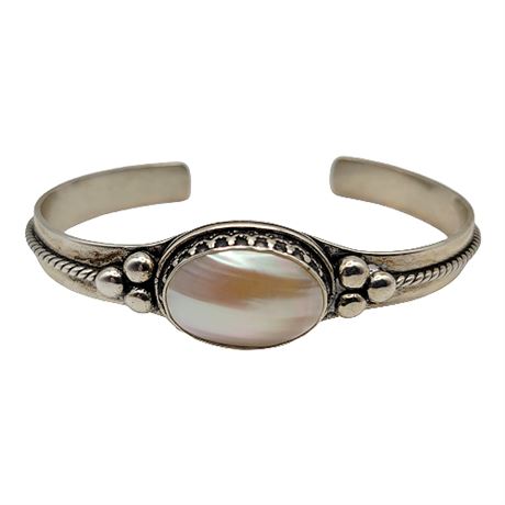 Carolyn Pollack Sterling Silver Mother Of Pearl Cuff Bracelet