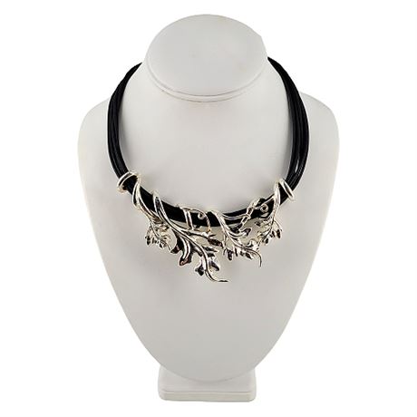 Paz Creations Sterling Silver Vines Cord Necklace