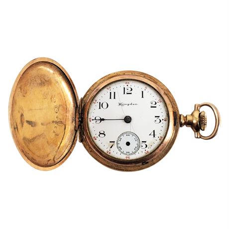 Antique Hampden Gold Filled Pocket Watch