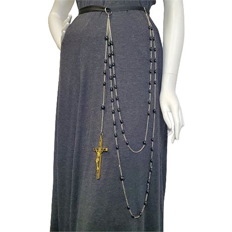 Vintage Nun's Habit Belt Rosary 2 of 2