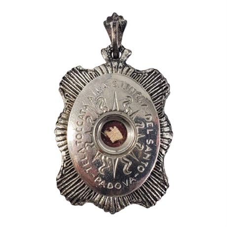 Vintage Reliquary Medal: St. Anthony of Padua