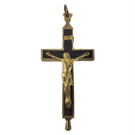 Vintage Authentic Reliquary Pectoral Cross, 9 Saints