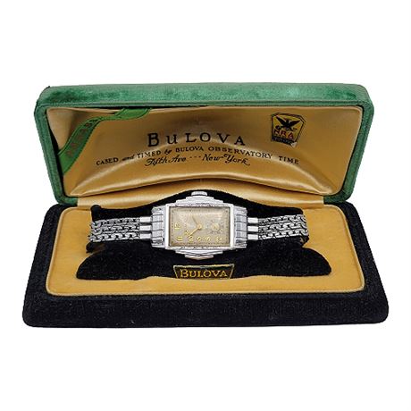 Vintage Bulova 10K Gold Plated Ambassador Wrist Watch