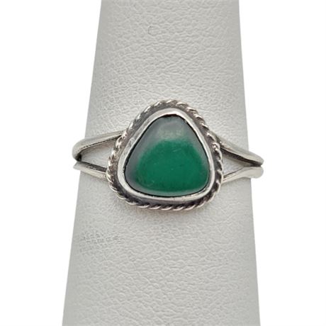 Artisan Made Silver Malachite Ring