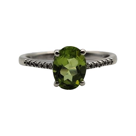Sterling Silver Peridot Ring