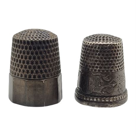 Vintage Sterling Silver Thimbles