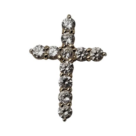 Sterling Silver CZ Cross Pendant
