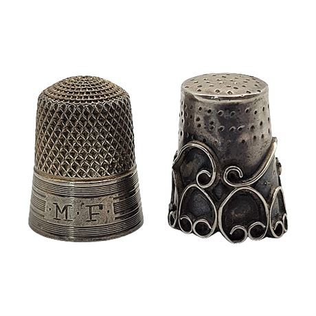 Taxco & Other Sterling Silver Thimbles