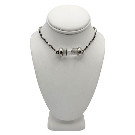 Individual Icons Sterling Silver Working Level Choker Necklace