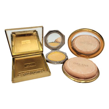 3 Vintage Powder Compacts