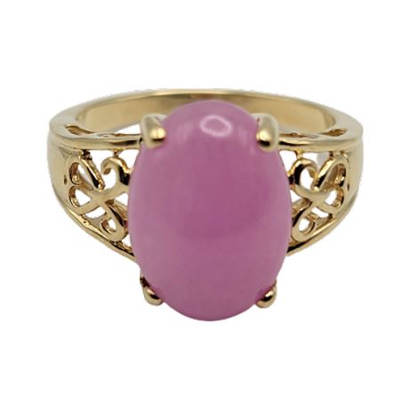 Heng Ngai 14K Gold Pink Gemstone Ring