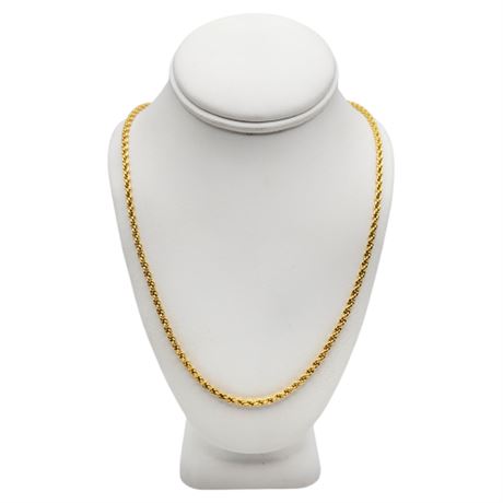 Monet 30" Gold Tone Rope Chain Necklace