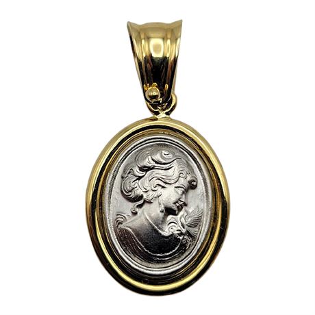Milor 18K Gold & Platinum Cameo Pendant