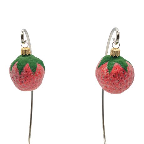 Christopher Radko "Strawberry" Glass Ornaments