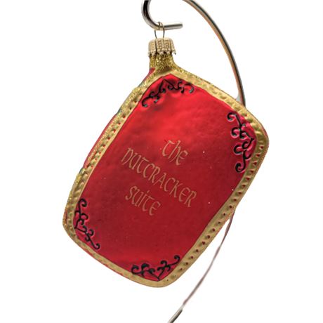 Vaillancourt Folk Art "The Nutcracker Suite Book" Glass Ornament