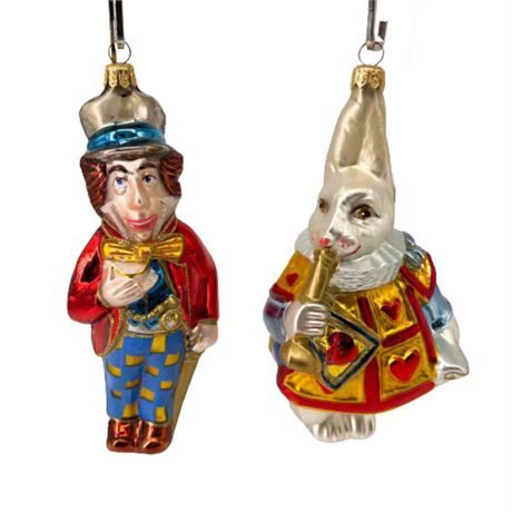 Polonaise Alice in Wonderland Ornament Set