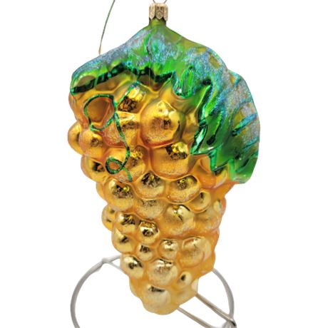 Christopher Radko "Golden Grapes" Glass Ornament