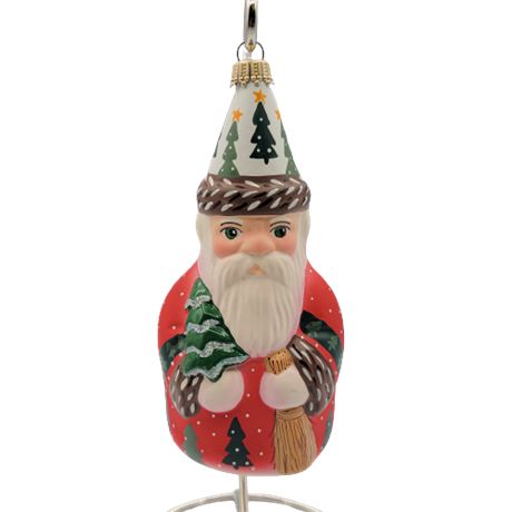 Vaillancourt Folk Art 97 Starlight w/ Pines Glass Ornament