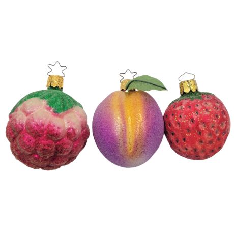 Old World Christmas "Assorted Fruit" Glass Ornaments