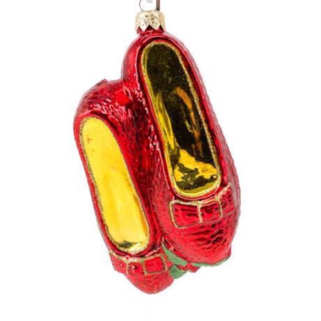 Kurt Adler Polonaise "Dorthys Ruby Slippers" Glass Ornament