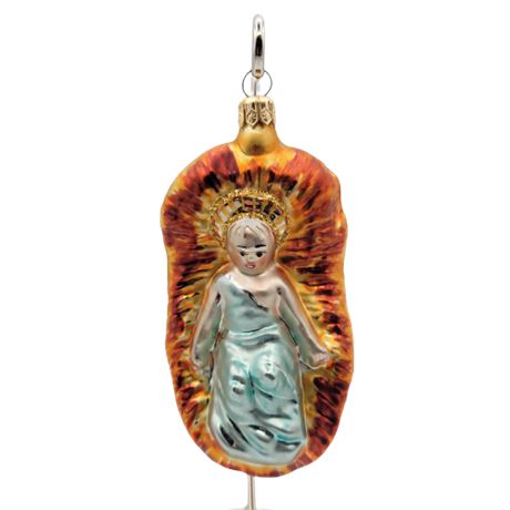 Christopher Radko Nativity "Baby Jesus" Glass Ornament