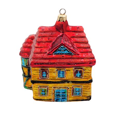 Christopher Radko "Sugar Hill Yellow House" Glass Ornament