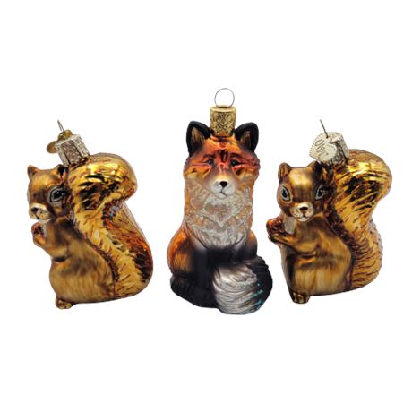 Old World Christmas "Woodland Creatures" Glass Ornaments
