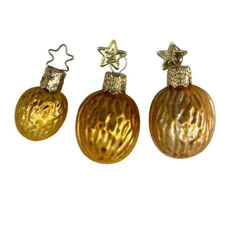 Old World Christmas Inge-Glas "Walnut" Glass Ornaments