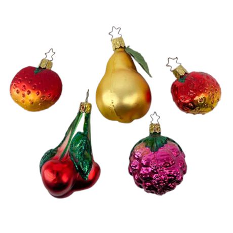 Old World Christmas Inge-Glas Assorted Fruit Glass Ornaments