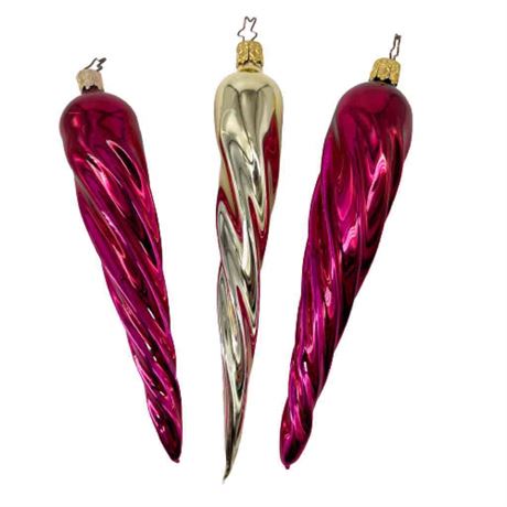 Old World Christmas "Icicles" Glass Ornaments