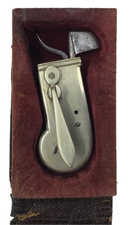 Civil War Bloodletting Antique Phlebotomy Lancet Medical Device in the Case