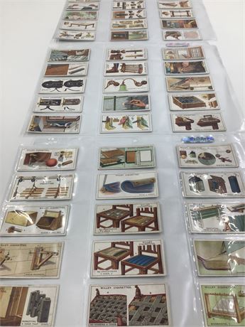 Complete Set 1927 Will’s Cigarettes 50 “Household Hints” 1st Series Trade Cards