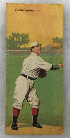 1911 T201 Mecca Ed Cicotte / John Thoney Base Ball Folder Series Trade Card
