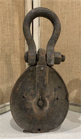 Antique Nautical Great Lakes Big Ship Heavy Duty Lifeboat Pulley