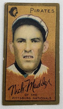 1911 Nick Maddox Pirates Baseball Sovereign Cigarette Trade Card