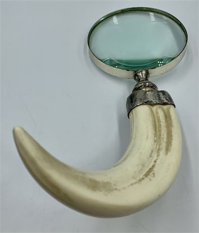 Vintage Sherlock Holmes esq Faux Tusk Handle Magnifying Glass