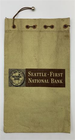 Old Bank Deposit Money Bag, Seattle First National Bank