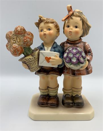 50th Anniversary W Germany Goebel Vintage The Love Lives On Figurine in the Box
