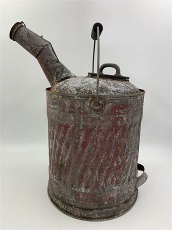 20” Vintage Great Lakes Maritime Ship Lantern Oil Storage Pouring Can