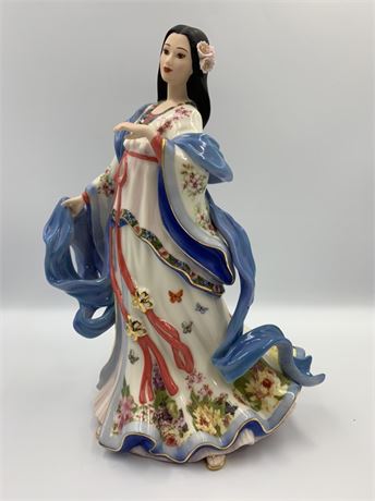 Summer Blossom Lena Liu Danbury Mint Porcelain Maiden Statue