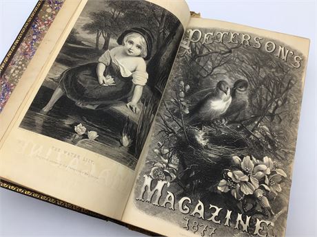 1877 Peterson’s Antique Fashion Magazine Hardcover Book