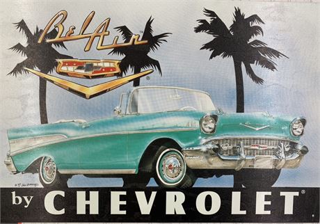 1997 Classic NOS Chevrolet Bel Air 16” Metal Sign
