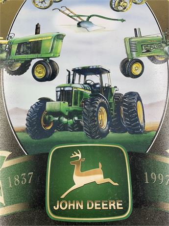 NOS John Deere Tractor Celebrating 160 Years 16” Metal Sign