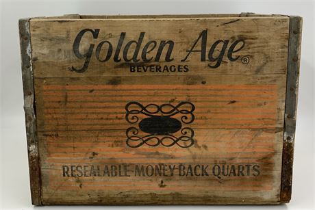 Vintage Golden Age Cocktail Bar Bottle Wood Storage Crate