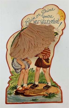 Vintage Honeycomb Umbrella Large 9” Valentine